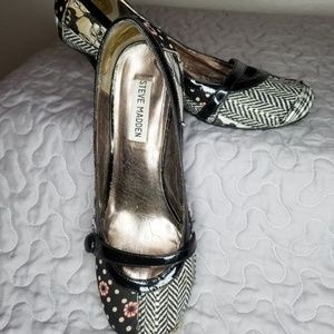 Steve Madden Patchwork Mary Jane Heels